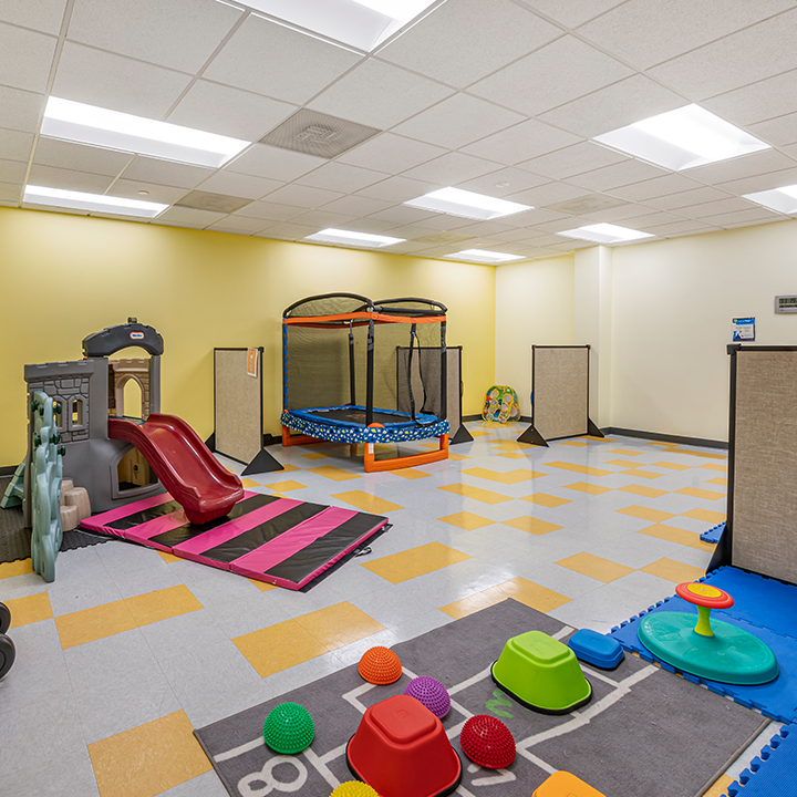 Play room with outdoor toys